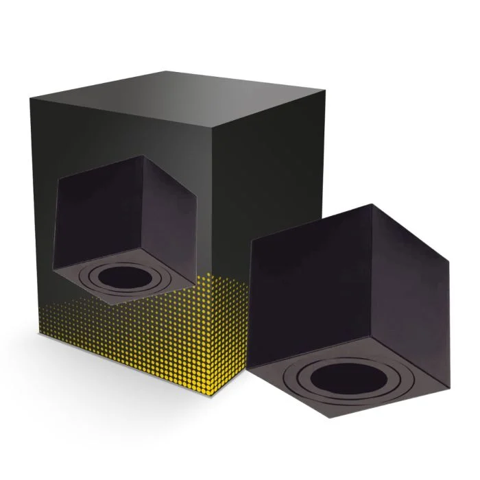 Bright Choice Foco LED Negro Cube | IP20 - GU10 Fitting