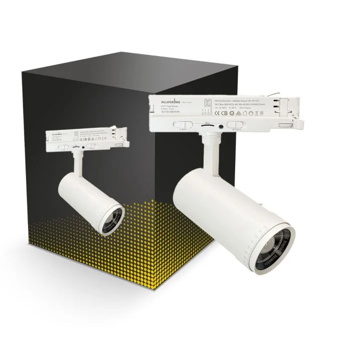 Bright Choice Foco LED En Carril Blanco Zoomable 30W 3000lm 15-60D - 927-930-940 CCT