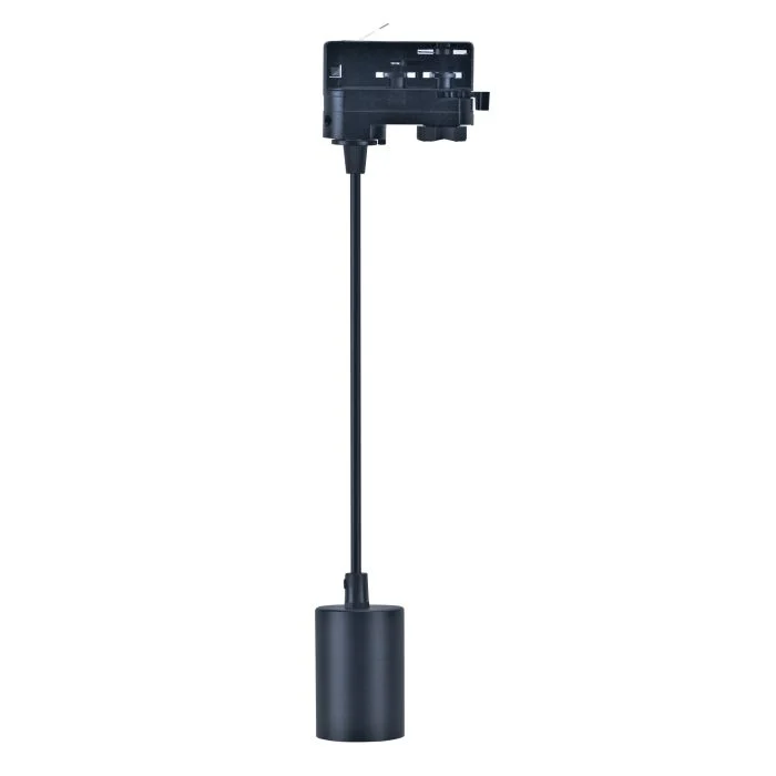Noxion Foco de carril Colgante De Luz 3 Fases Aluminium Negro | Apta para 1x GU10