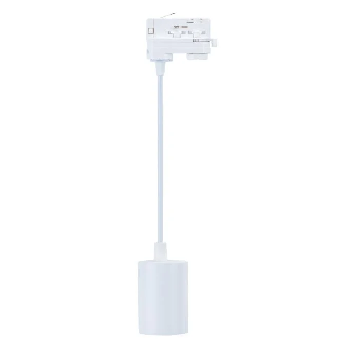 Noxion Foco de carril Colgante De Luz 3 Fases Aluminium Blanco | Apta para 1x GU10