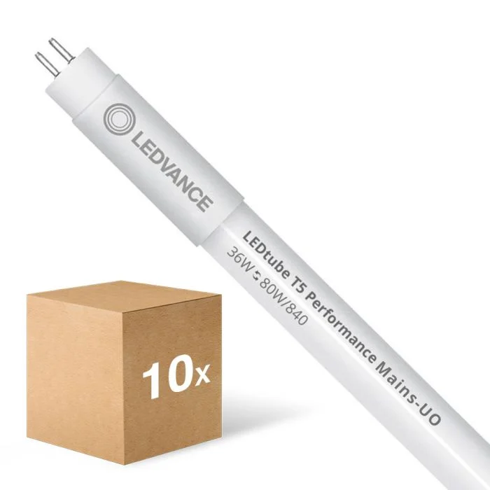 Multipack 10x Ledvance Tubo LED T5 Performance (Mains AC) Ultra Output 36W 5600lm - 840 Blanco Frio | 145cm - Reemplazo 80W