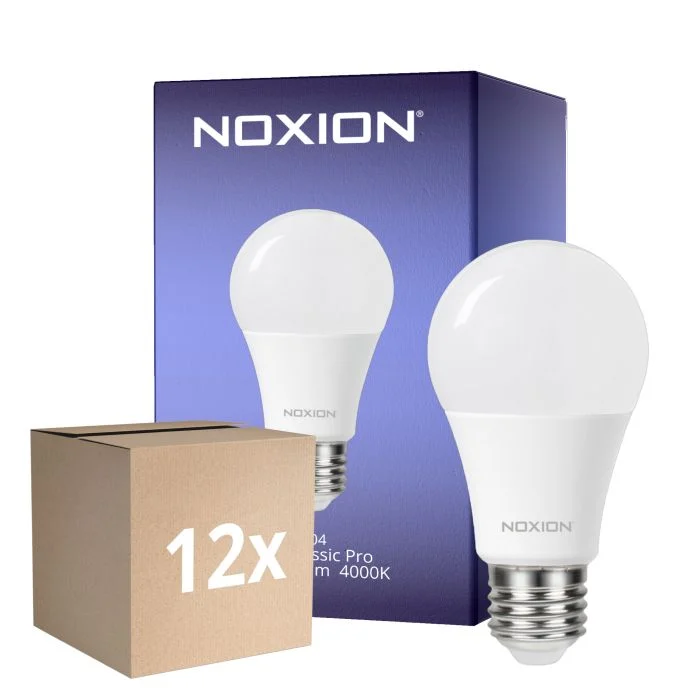 Multipack 12x Noxion Lucent Classic Pro LED E27 Pera Mate 12.5W 1521lm - 840 Blanco Frio | Reemplazo 100W