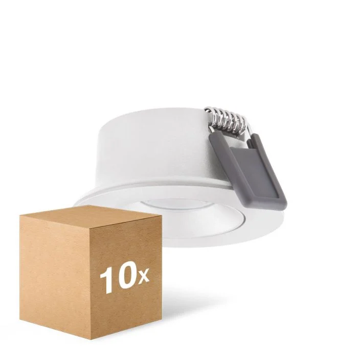 Multipack 10x Ledvance Foco LED Air Adjust Aluminium Blanco 4W 320lm 36D - 930 Luz Cálida | Recorte 68mm - IP23 - Mejor reproducción de color - Regulable
