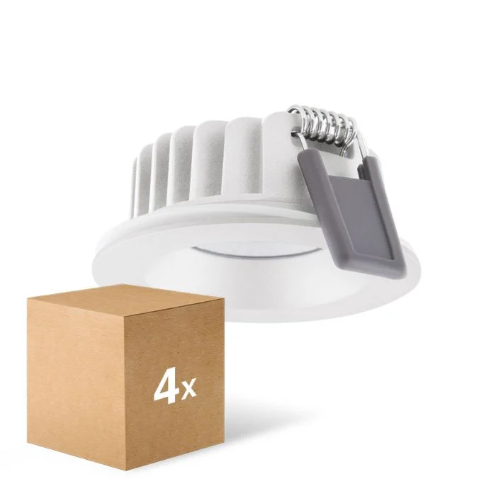 Multipack 4x Ledvance Foco LED Air Fix Aluminium Blanco 6W 570lm 36D - 940 Blanco Frio | Recorte 68mm - IP65 - Mejor reproducción de color - Regulable