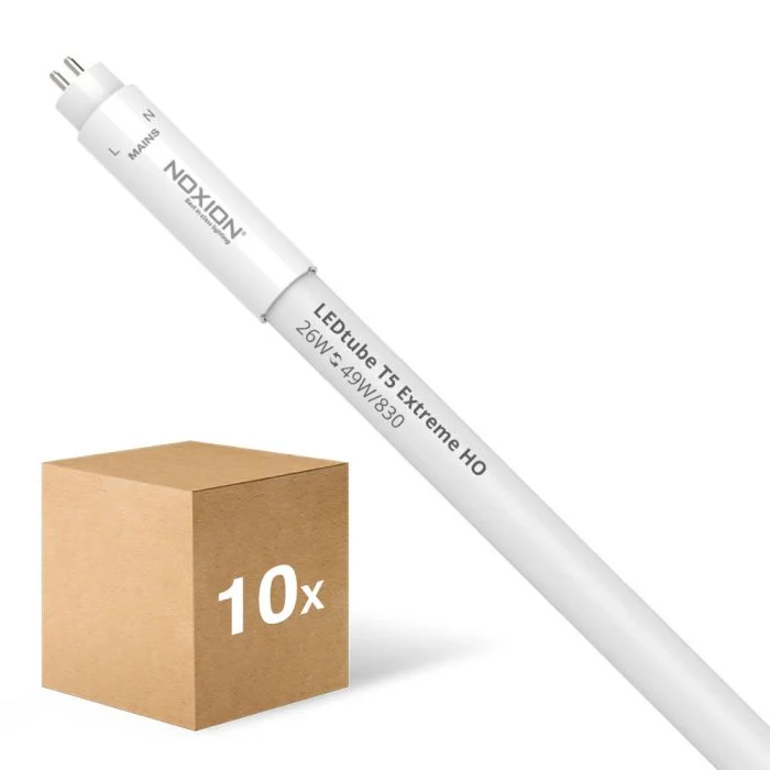 Multipack 10x Noxion Tubo LED T5 Avant Extreme (Mains AC) High Output 26W 3640lm - 830 Luz Cálida | 145cm - Reemplazo 49W