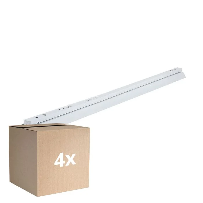 Multipack 4x Noxion Pantalla Click Reflector V2 LED T8 | Apta para 1x 150cm Tubo LED