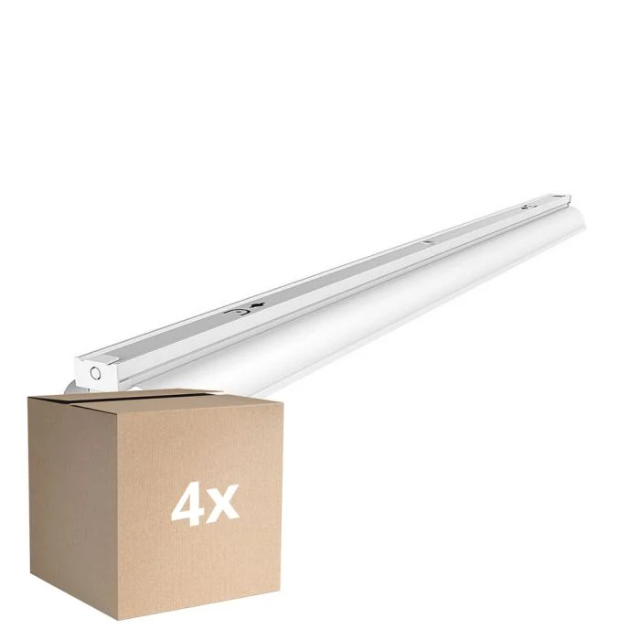 Multipack 4x Noxion Pantalla Click Reflector V2 LED T8 | Apta para 1x 120cm Tubo LED