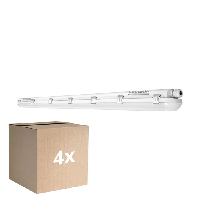 Multipack 4x Ledvance Pantalla LED Estanca Prueba De Vapor 58W 8000lm - 840 Blanco Frio | 150cm