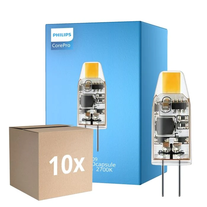 Multipack 10x Philips LED Capsule CorePro G4 Clara 1W 100lm - 827 Luz Muy Cálida | Reemplazo 10W
