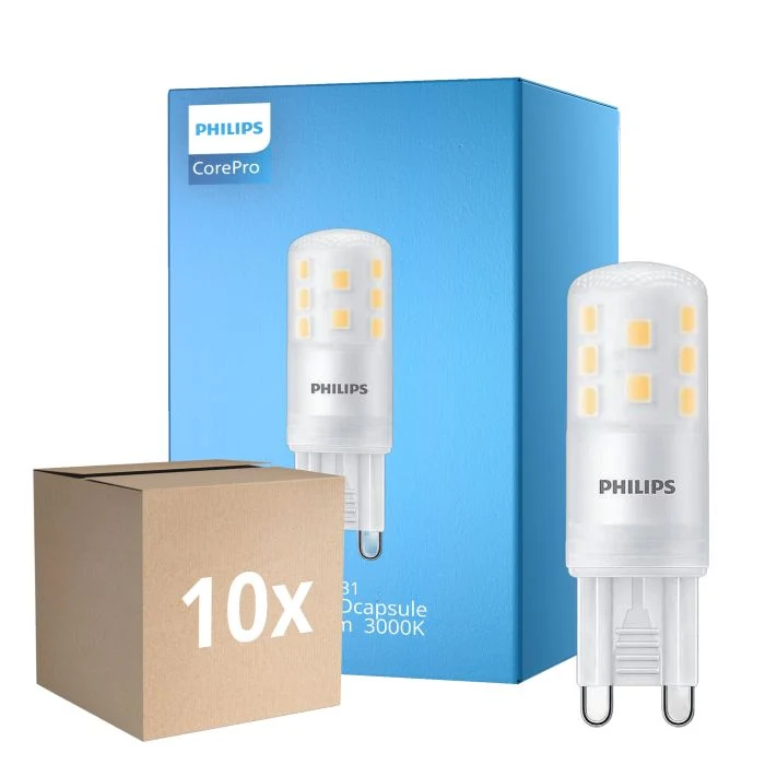 Multipack 10x Philips CorePro LED Capsule G9 Mate 3.7W 470lm - 830 Luz Cálida | Reemplazo 40W