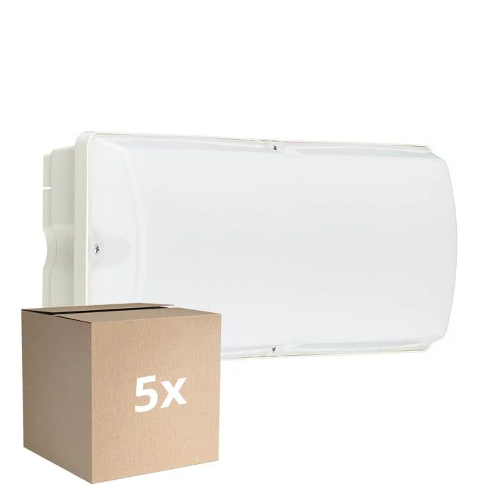 Multipack 5x Philips LED Seguridad Ledinaire WL055V Blanco 6W 630lm - 840 Blanco Frio | 374x150mm - IP65 - Sensor De Movimiento