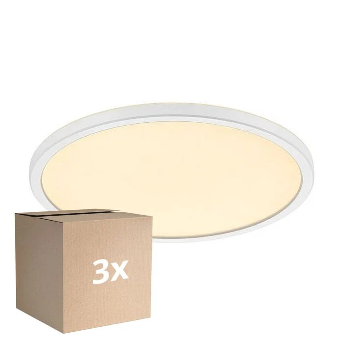Multipack 3x Nordlux Plafón LED Techo/Pared Oja 29 18W 827 1700lm Blanco IP20 | 3 pasos Regulable - Luz muy Cálida