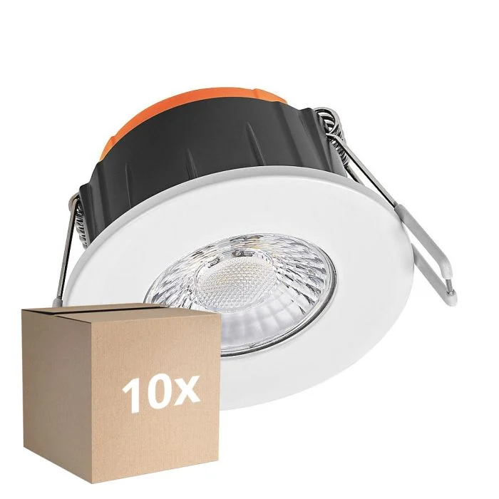 Multipack 10x Ledvance Foco LED Combo Fix Aluminium Blanco 6W 600lm 60D - 827-830-840 CCT | 82mm - Recorte 68mm - IP65