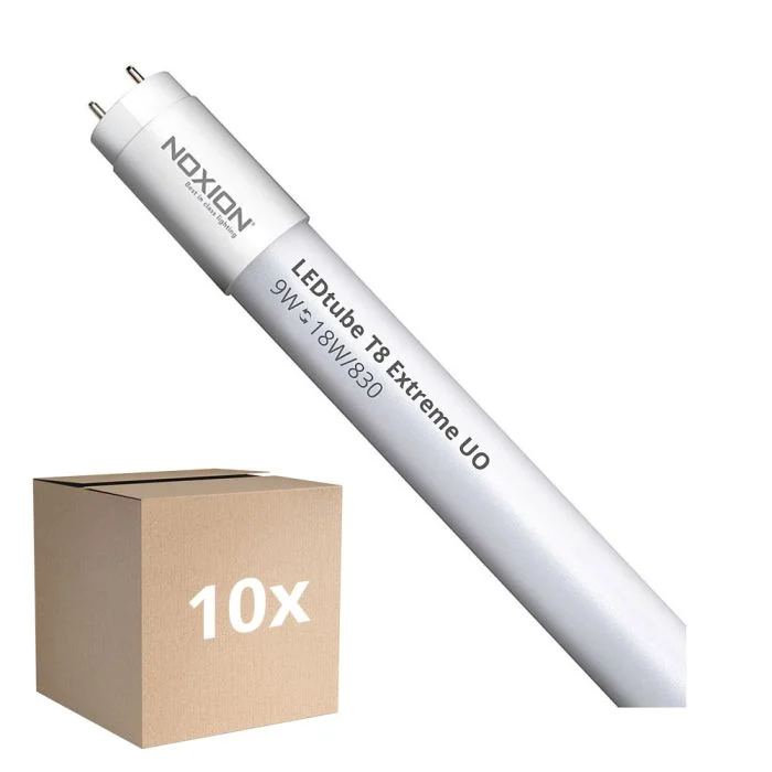 Multipack 10x Noxion Tubo LED T8 Avant Extreme (EM/Mains) Ultra Output 8.4W 1350lm - 830 Luz Cálida | 60cm - Reemplazo 18W
