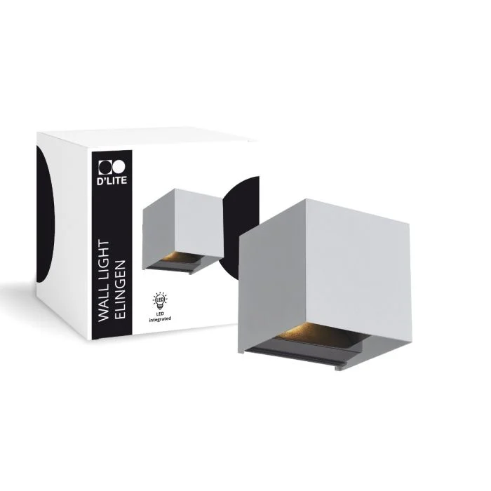 D'Lite Luz De Pared Elingen Plata 4.9W 480lm - 830 Luz Cálida