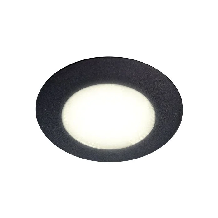 EcoDim Empotrado Foco Negro 3W 240lm 90D - 827 Luz Muy Cálida | 62mm - Recorte 55mm - IP54 - Regulable