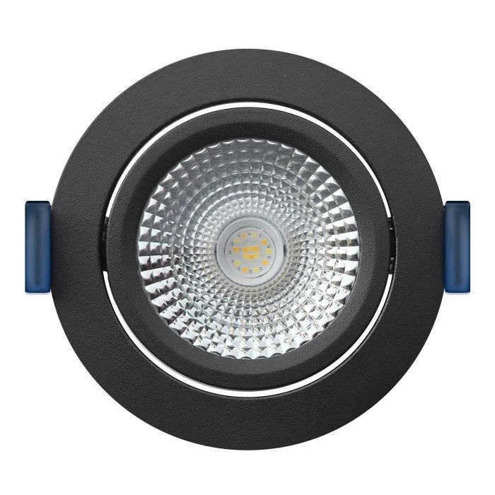 EcoDim Empotrado Foco Negro 6W 450lm 60D 827- 860 Ajustable Blanco | RGB - 85mm - Recorte 75mm - IP54 - Zigbee Regulable