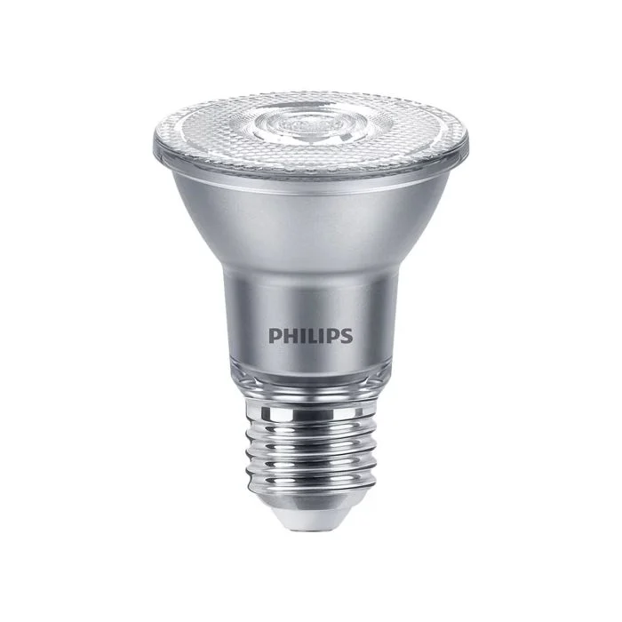Philips Master Value LED Bulbo Reflector E27 PAR20 6W 500lm 40D - 927 Luz muy Cálida | Mejor reproducción de color - Regulable - Reemplazo 50W
