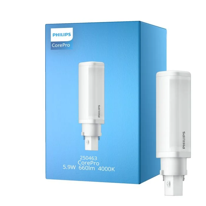 Philips CorePro PL-C LED 5.9W 660lm - 840 Blanco Frio | 2-Pines - Reemplazo 13W