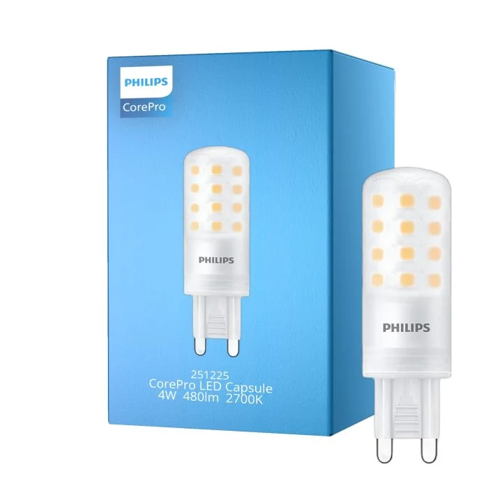 Philips CorePro LED Capsule G9 Mate 4W 480lm - 827 Luz Muy Cálida | Regulable - Reemplazo 40W
