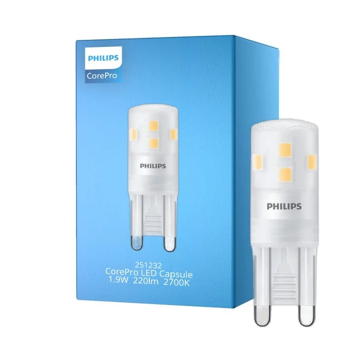 Philips CorePro LED Capsule G9 Mate 1.9W 220lm - 827 Luz Muy Cálida | Reemplazo 25W