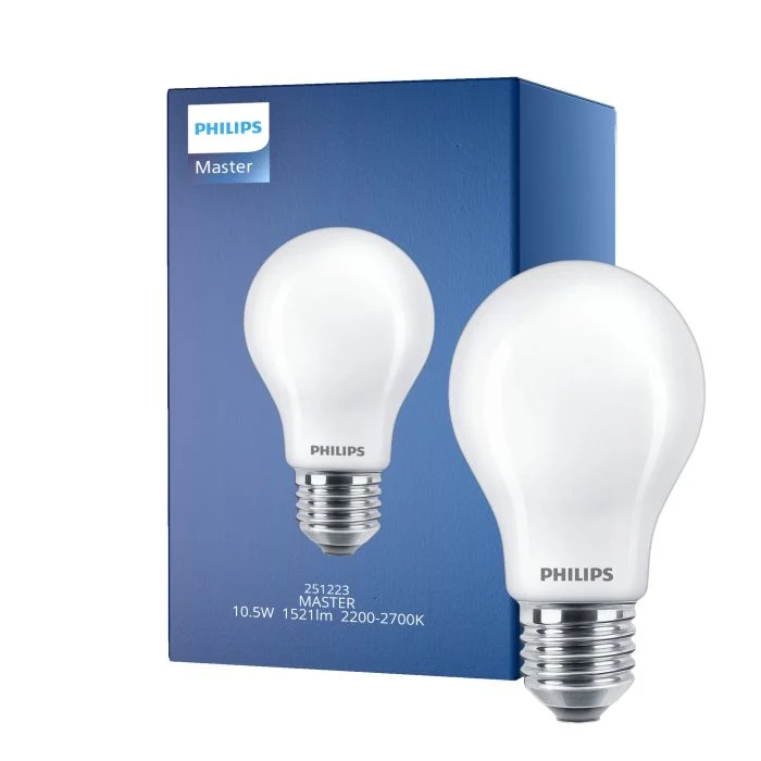 Philips Master LED E27 Pera Con Filamento Mate 10.5W 1521lm - 922-927 Dim To Warm | Mejor Reproducción De Color - Regulable - Reemplazo 100W