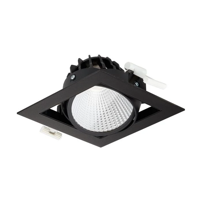 Philips Foco LED Greenspace Accent Gridlight Aluminium Negro 31W 4000lm 120D - 830 Luz Cálida | 154mm - IP20 - Interact Regulable