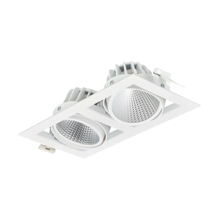 Philips Foco LED Greenspace Accent Gridlight Aluminium Blanco 57W 4000lm 24D - 840 Blanco Frio | 154mm - IP20