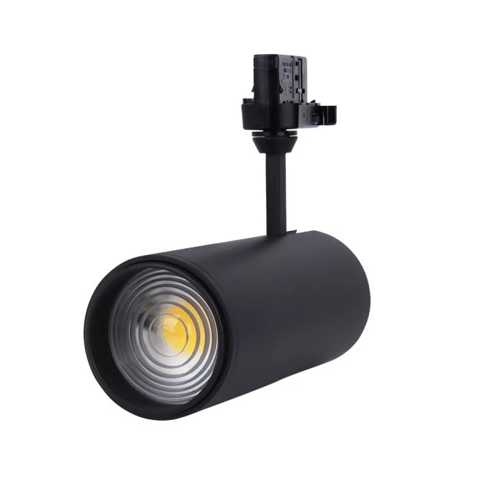 Foco LED en Carril RHEA Aluminium Negro 30W 2000lm 10t/m60D - 930-957 Ajustable Blanco | Mejor reproducción de color - Regulable