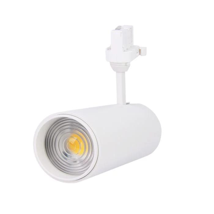 Foco LED en Carril RHEA Aluminium Blanco 30W 2000lm 10t/m60D - 930-957 Ajustable Blanco | Mejor reproducción de color - Regulable