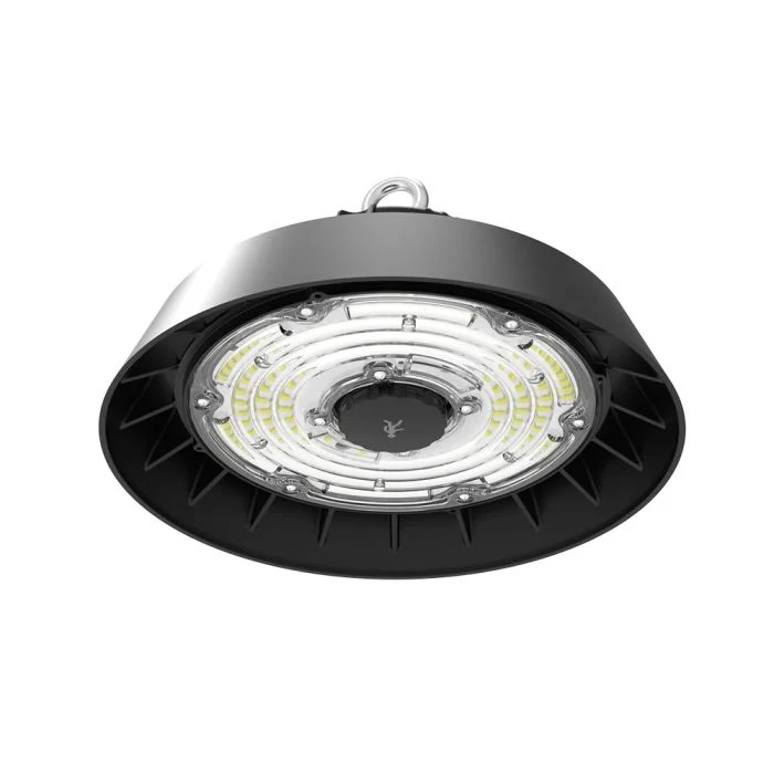 Campana LED ALBIOR Acero Negro 100W 17000lm 90D - 757 Blanco Frio | IP65 - con Sensor de movimiento y luz