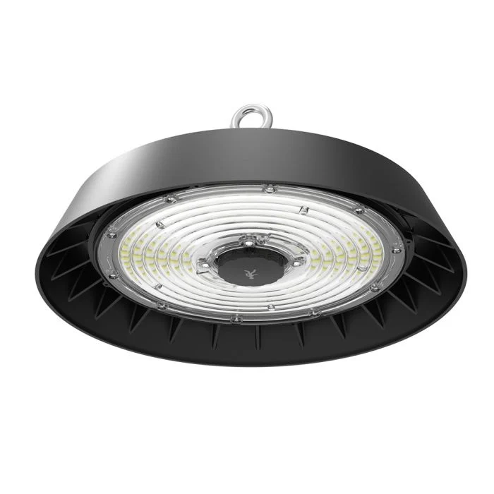 Campana LED ALBIOR Acero Negro 150W 25500lm 90D - 740 Blanco Frio | IP65 - con Sensor de movimiento y luz