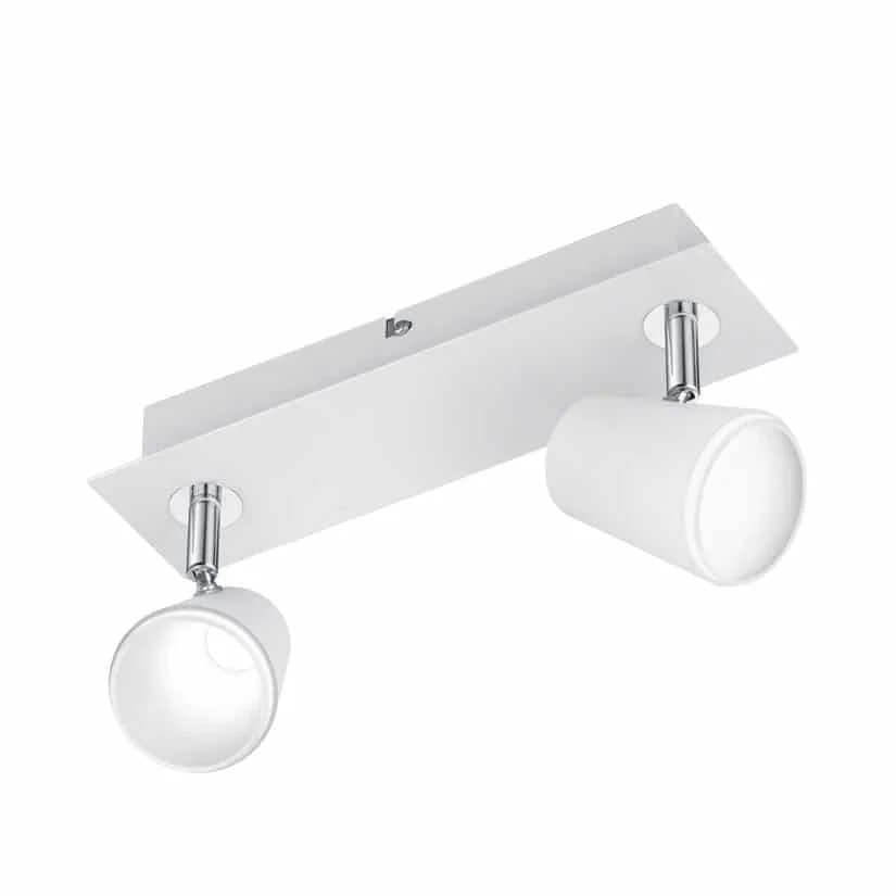 Trio Narcos Foco LED de metal blanco mate 8