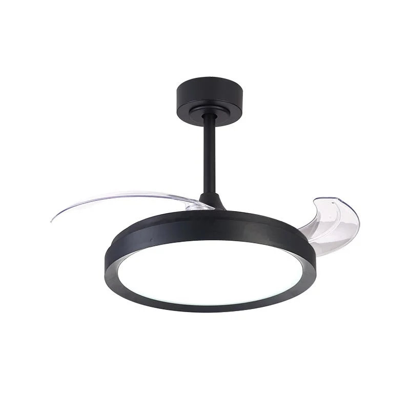 Ventilador de techo Mantra Mistral fan LED acero negro 3000-6500 regulable IP20 Ø43cm 8831