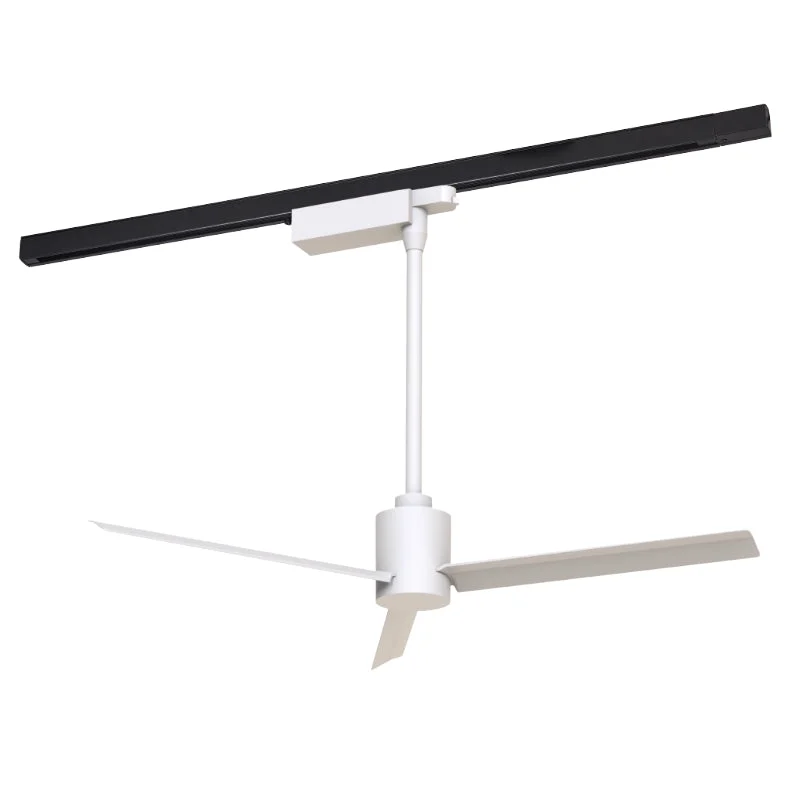 Ventilador de carril trifásico Mantra Monkey fan aluminio blanco IP20 Ø84cm 8926