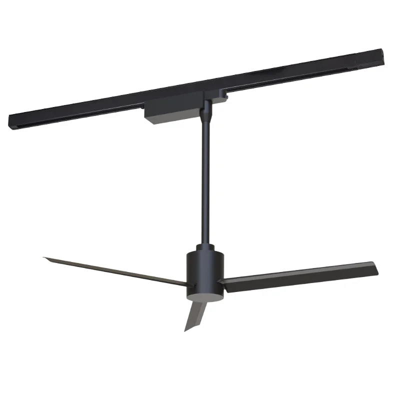 Ventilador de carril trifasico Mantra Monkey fan aluminio negro IP20 Ø84cm 8927