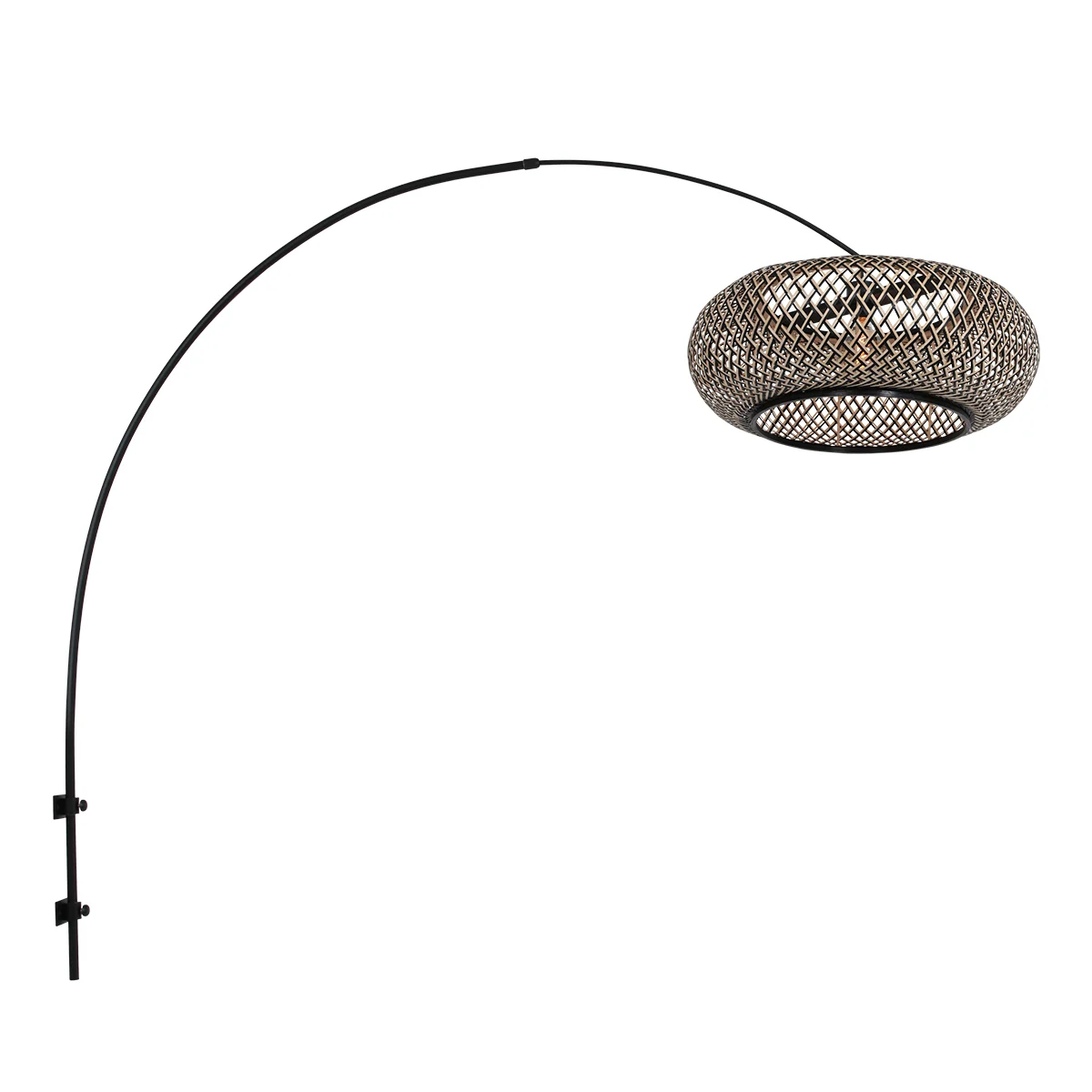 Lámpara de pared arco bambú negro Steinhauer Sparkled Light