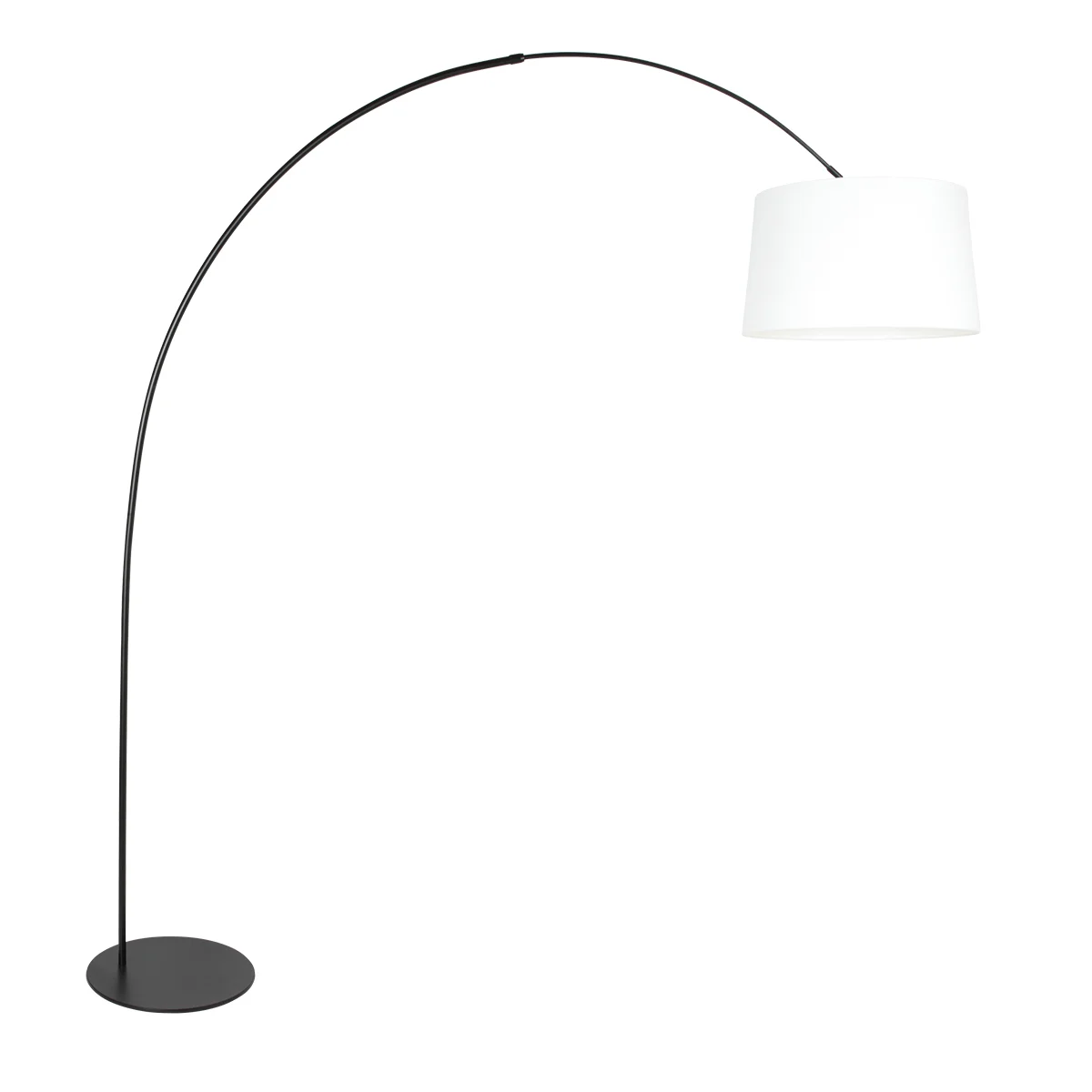 Lámpara minimalista negra con pantalla textil Anne Lighting Curve