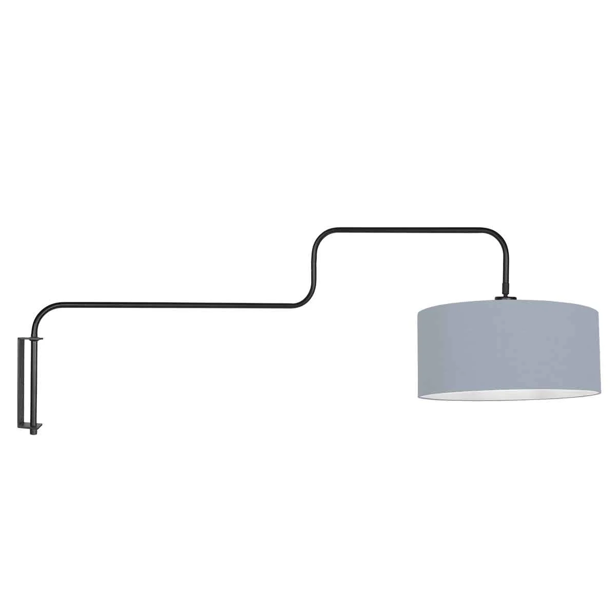 Lámpara de pared de tela azul trendy Steinhauer Bloeba