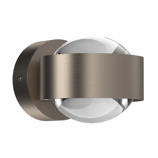 Puk Mini Wall LED 2x8W lentes transparente, níquel mate