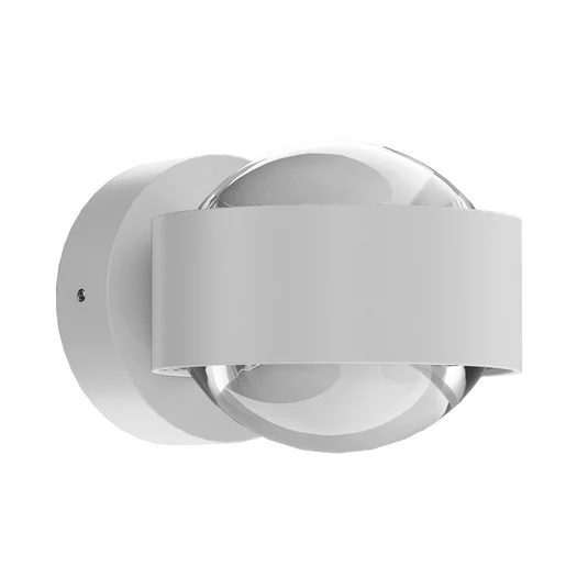 Puk Mini Wall LED 2x8W lentes transparente, blanco mate