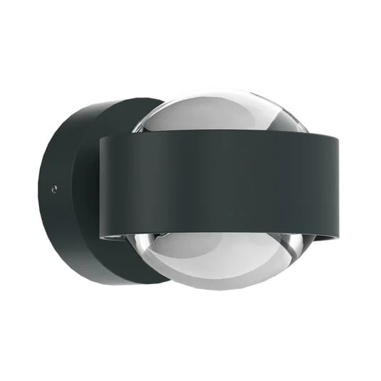 Puk Mini Wall LED 2x8W lentes transparente, antracita mate