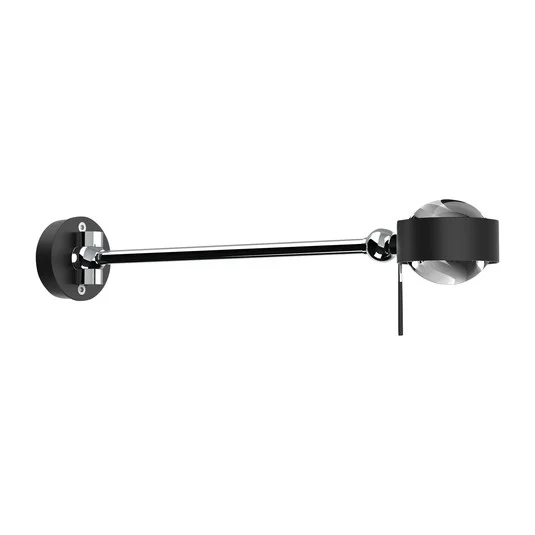 Puk Mini Hotel LED 30cm lentes transparente, negro/cromo