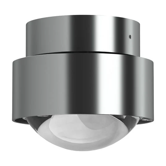 Puk Mini Move LED, lente transparente, cromo mate