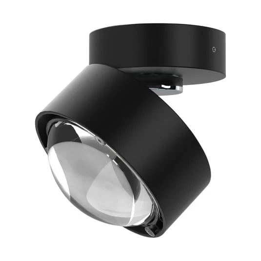 Puk Mini Move LED, lente transparente, negro mate/cromo