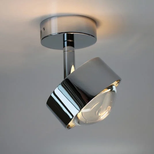 Puk Mini Lente foco LED transparente 1 luz cromada