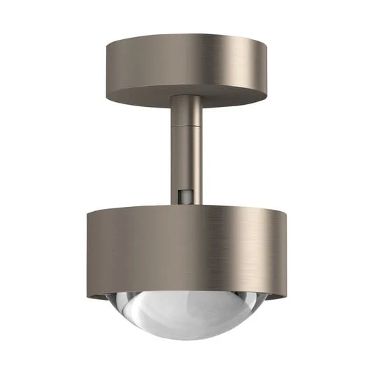 Puk Mini Turn Lente foco LED transparente 1 luz níquel mate