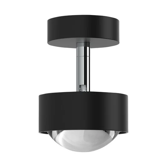 Puk Mini Turn Lente foco LED transparente 1 luz negro mate
