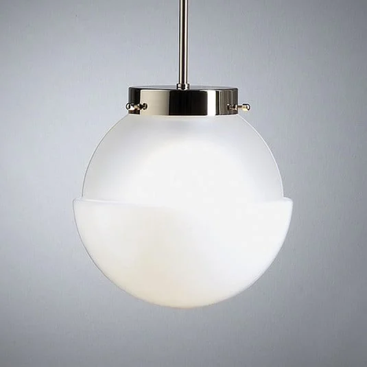TECNOLUMEN HMB 29 - Lámpara colgante de vidrio opalino, 25 cm