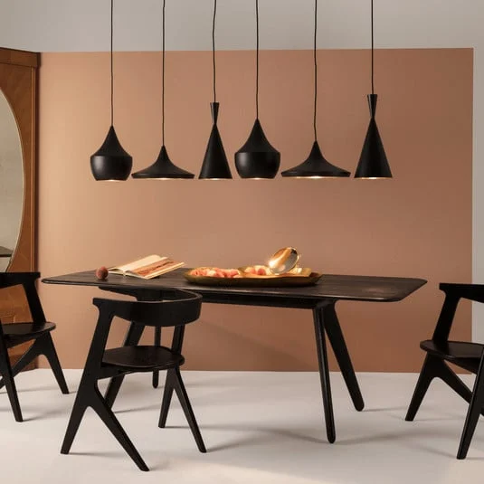 Tom Dixon Beat Range Linear Lámpara colgante 6 luces negro